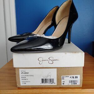 Jessica Simpson Black Patent pumps 11M